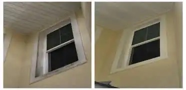 House soft washing in Melbourne FL, before and after