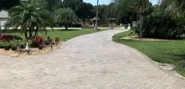 Paver cleaning and sealing, before and after