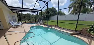 Pool cage and screen enclosure cleaning, before and after